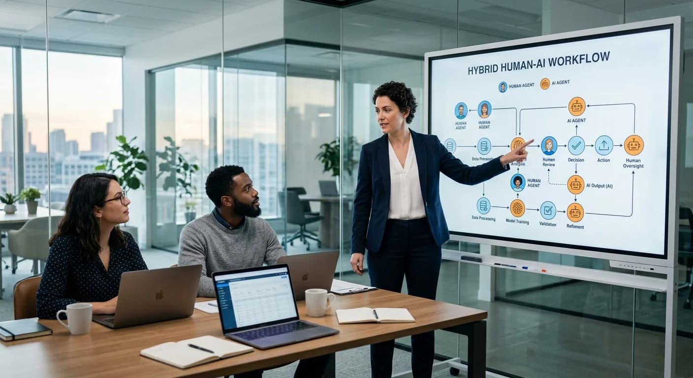 Mastering the Hybrid Workforce: Leadership Questions for Managing Human-AI Teams